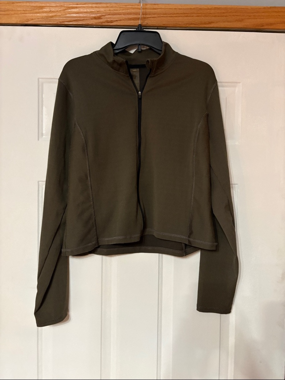 Olive Green Zip-Front Women's Jacket